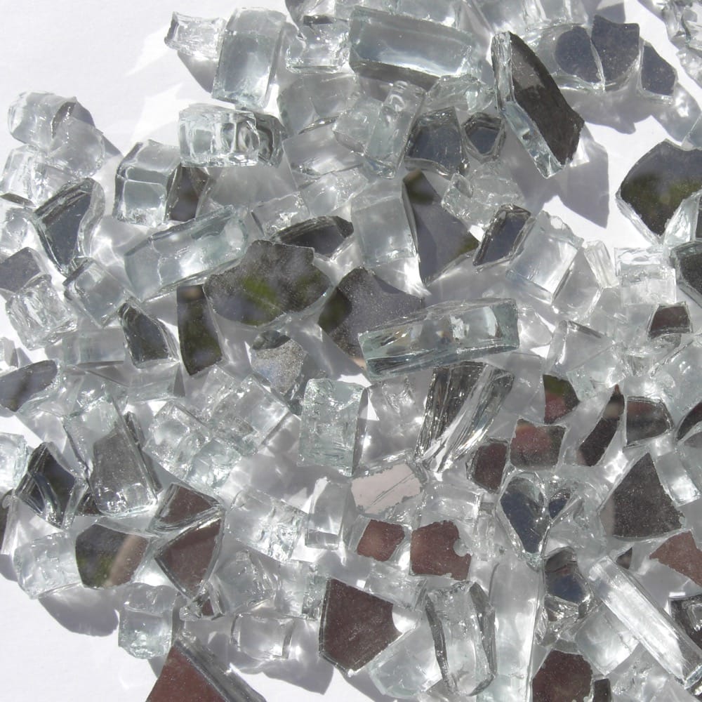  1/4 inch Crystal White Reflective Fire Glass Crystals 15841