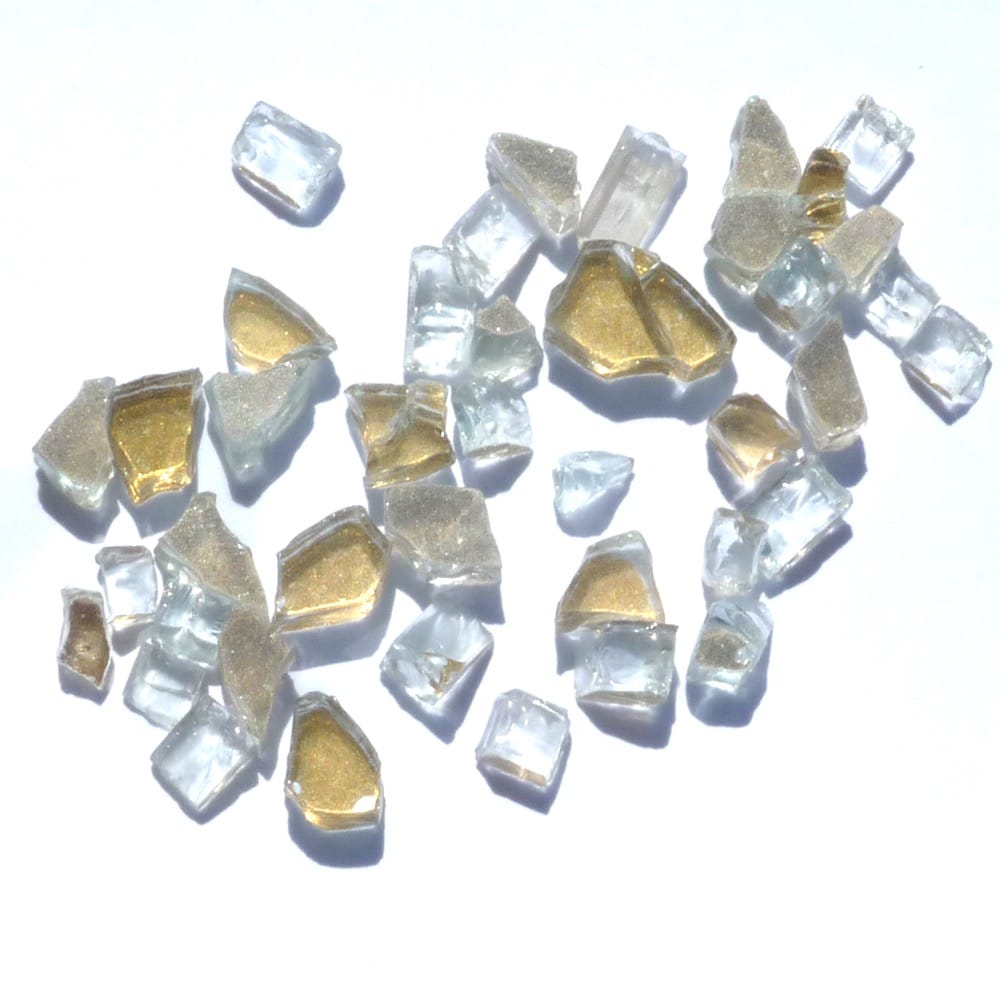 Cast World 1/4 inch Golden Reflective Fire Glass Crystals 15991