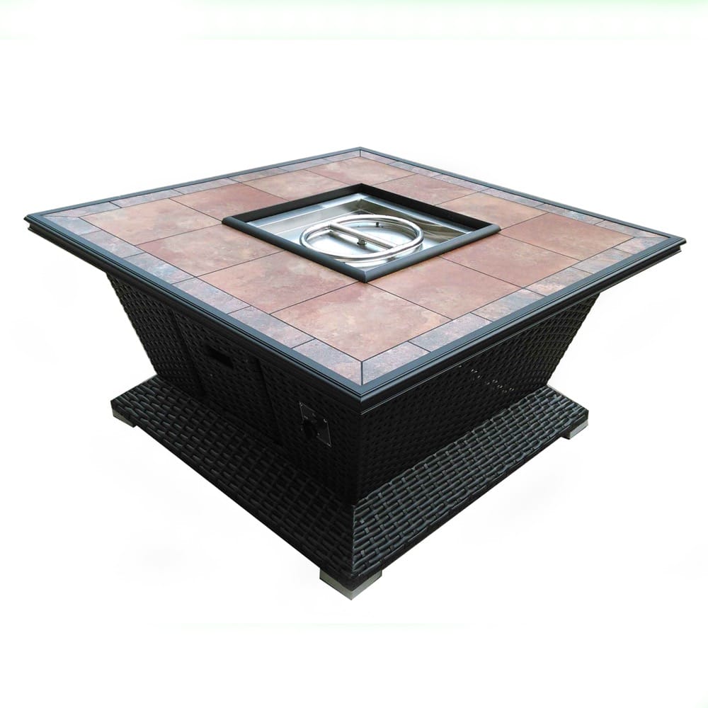 48 Inch Square Wicker Fire Pit Fp W 48sq